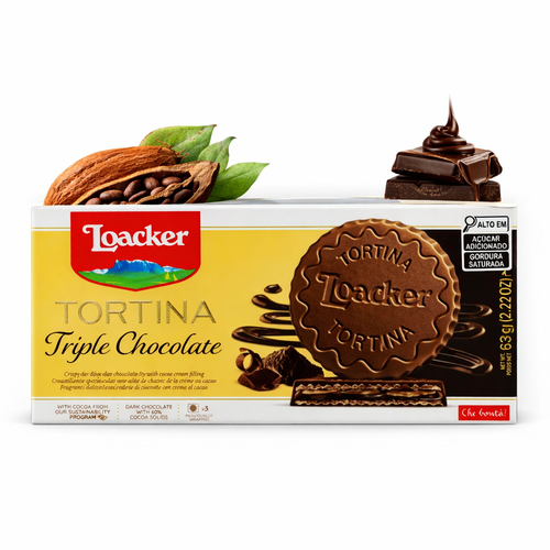 Loacker Tortina Tripla Choc 63G