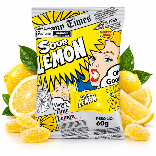 Super Sour Candy Limão 60G