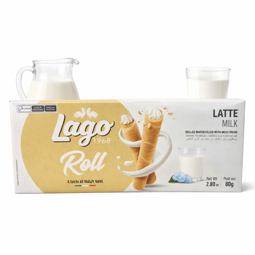 Biscoito Wafer Roll Break Com Recheio De Creme Sabor Leite