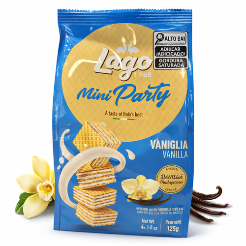 Wafer Mini Party Com Recheio De Chocolate