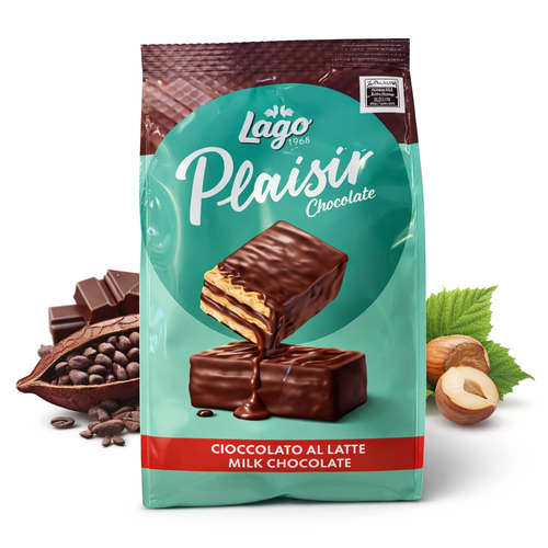 Wafer Recheado Com Creme De Avelã Coberto Com Chocolate