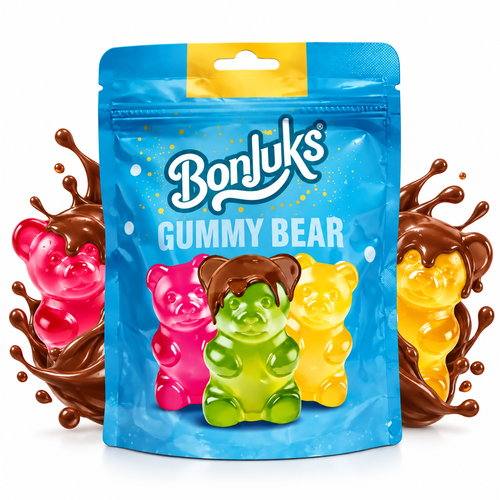 Pacote De Balas Urso Com Chocolate 70G