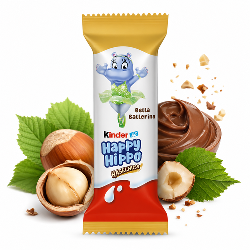 Wafer Kider Happy Hippo Milk And Hazelnuts 20,7G