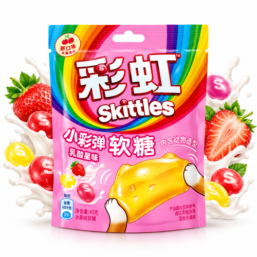 Skittles Bala Macia Sabor Frutas E Lactobacilos 50G