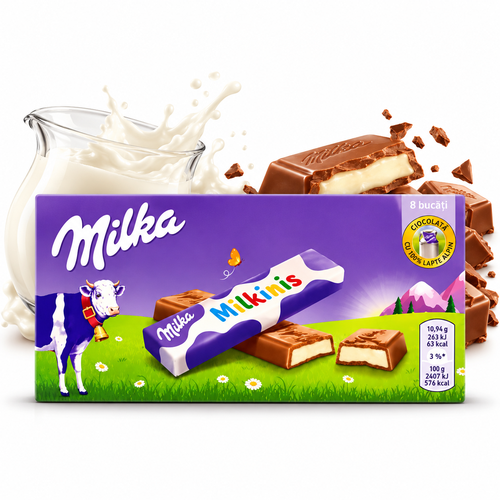 Barra De Chocolate Milka Fingers Milkini 87.5G