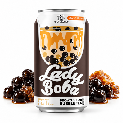 Bebida Chá Preto Com Leite E Sagu Ladyboba 315Ml